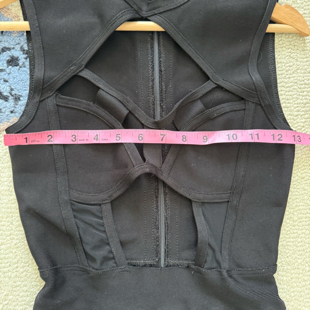 House of CB Aravena Cutout Bandage Bodycon Black Mini Dress - Picture 6 of 8